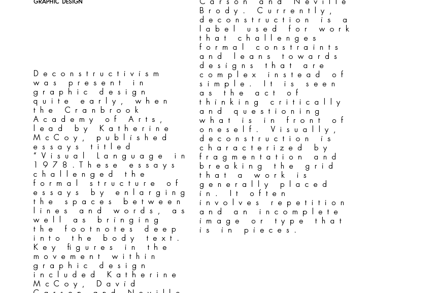 Booklet "Graphic Design" page